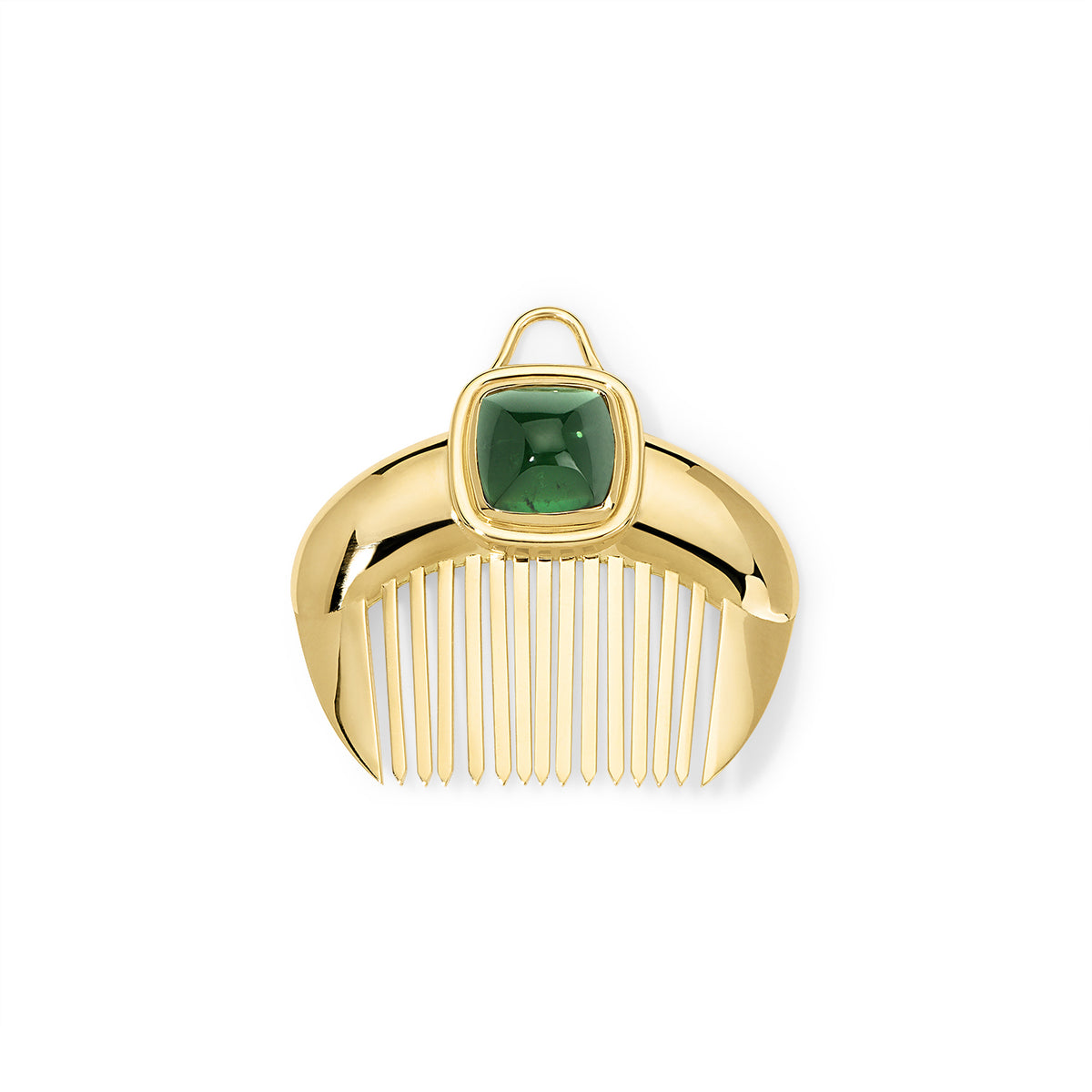 Lady Comb Necklace Green Tourmaline Sugarloaf