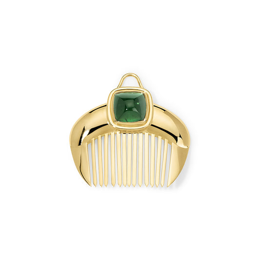 Lady Comb Necklace Green Tourmaline Sugarloaf