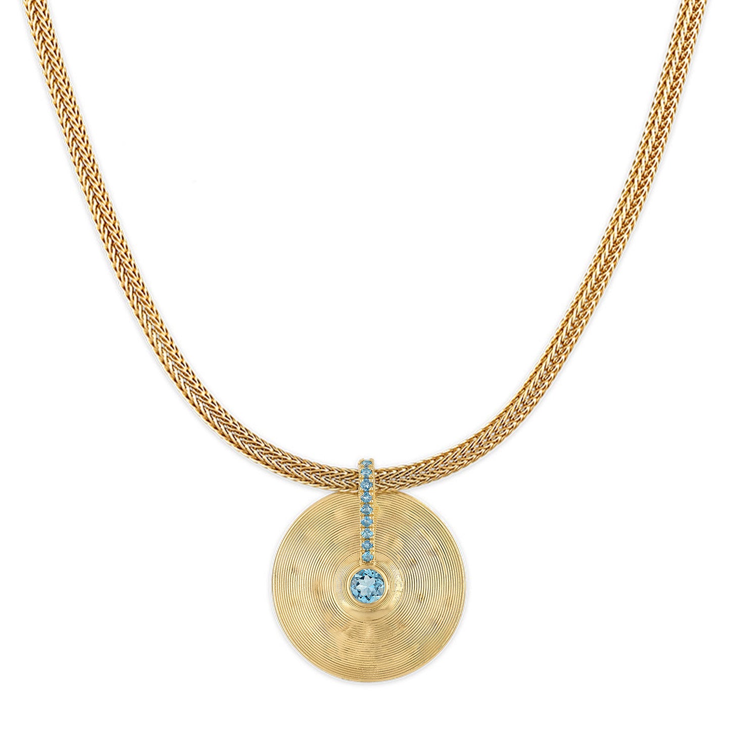 Medium Cymbal Pendant - Aquamarine