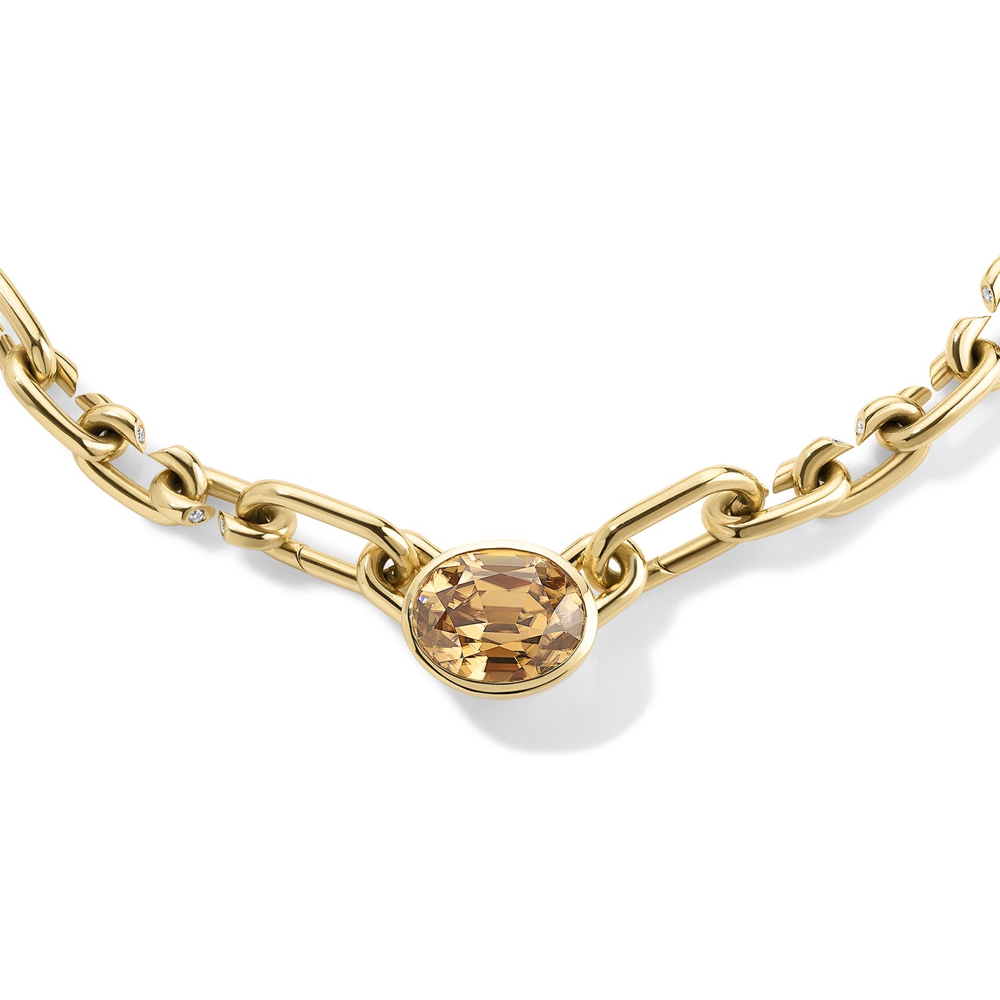 Atha Collar with 17.90ct Champagne Zircon Oval