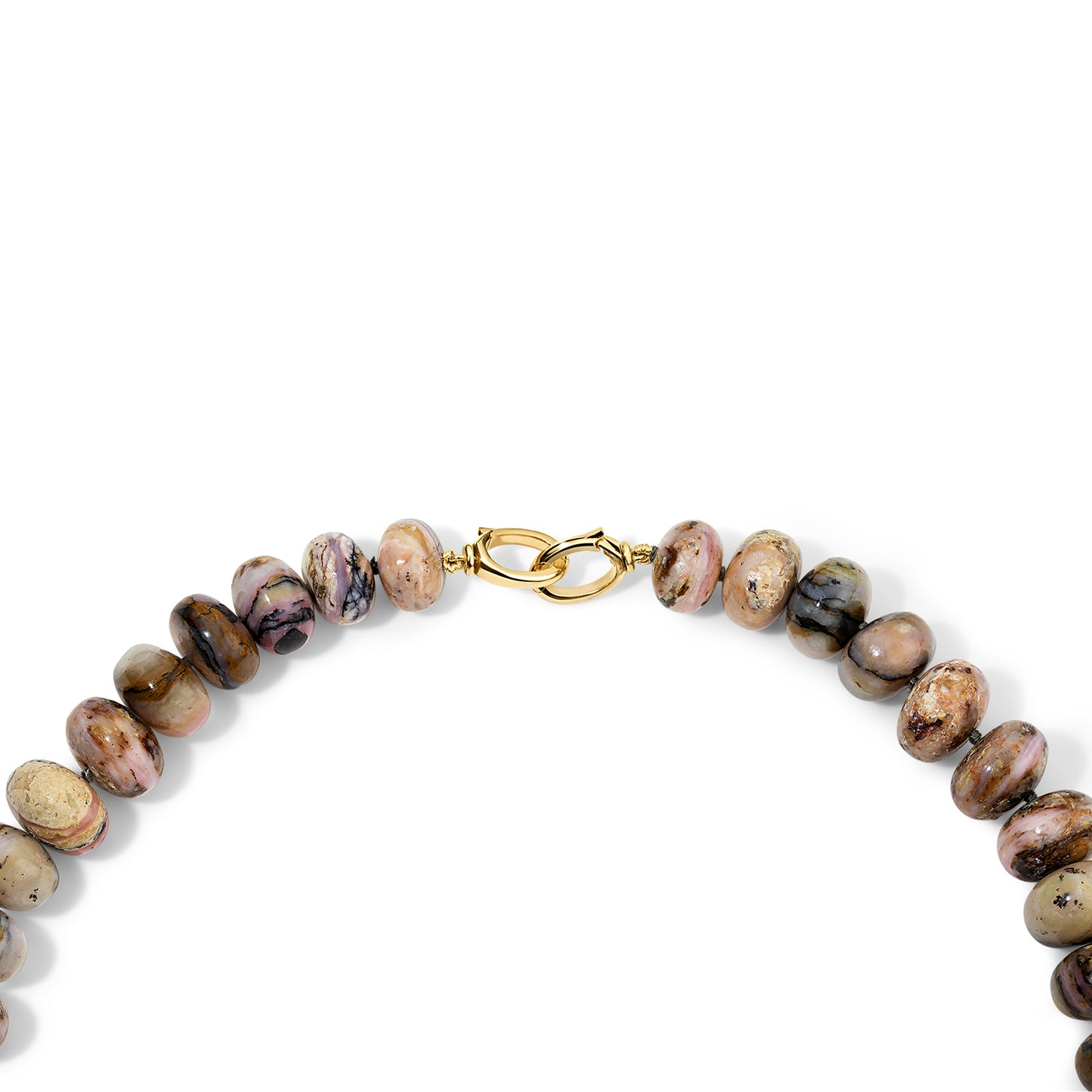 Graduated Candy Opals Beaded Necklace With Gilda Clasps