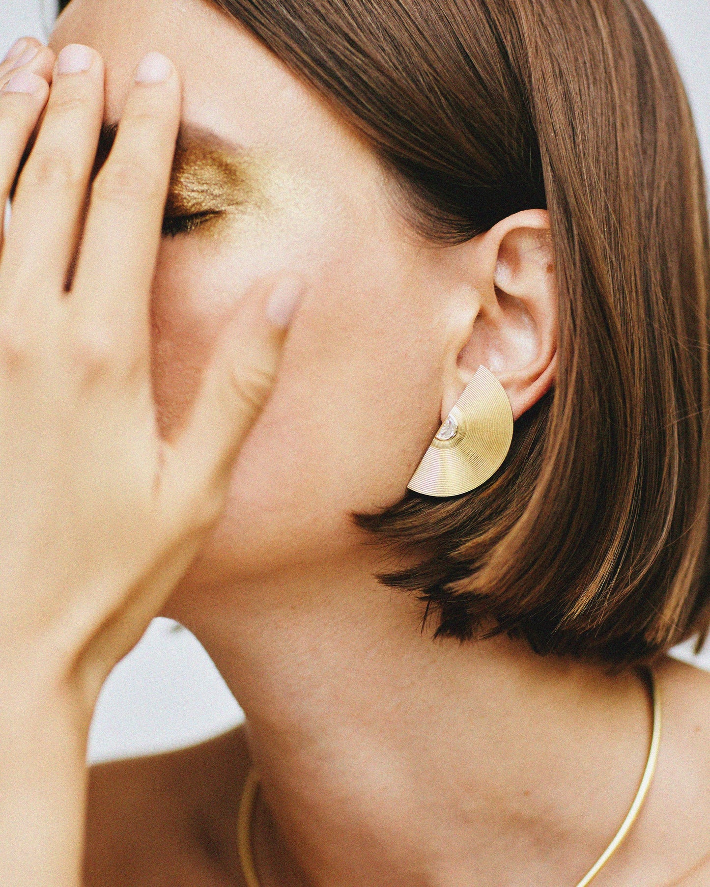 Diamond Cymbal Earrings