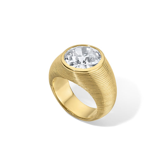 3.67ct Old European Diamond Cymbal Pinky Ring