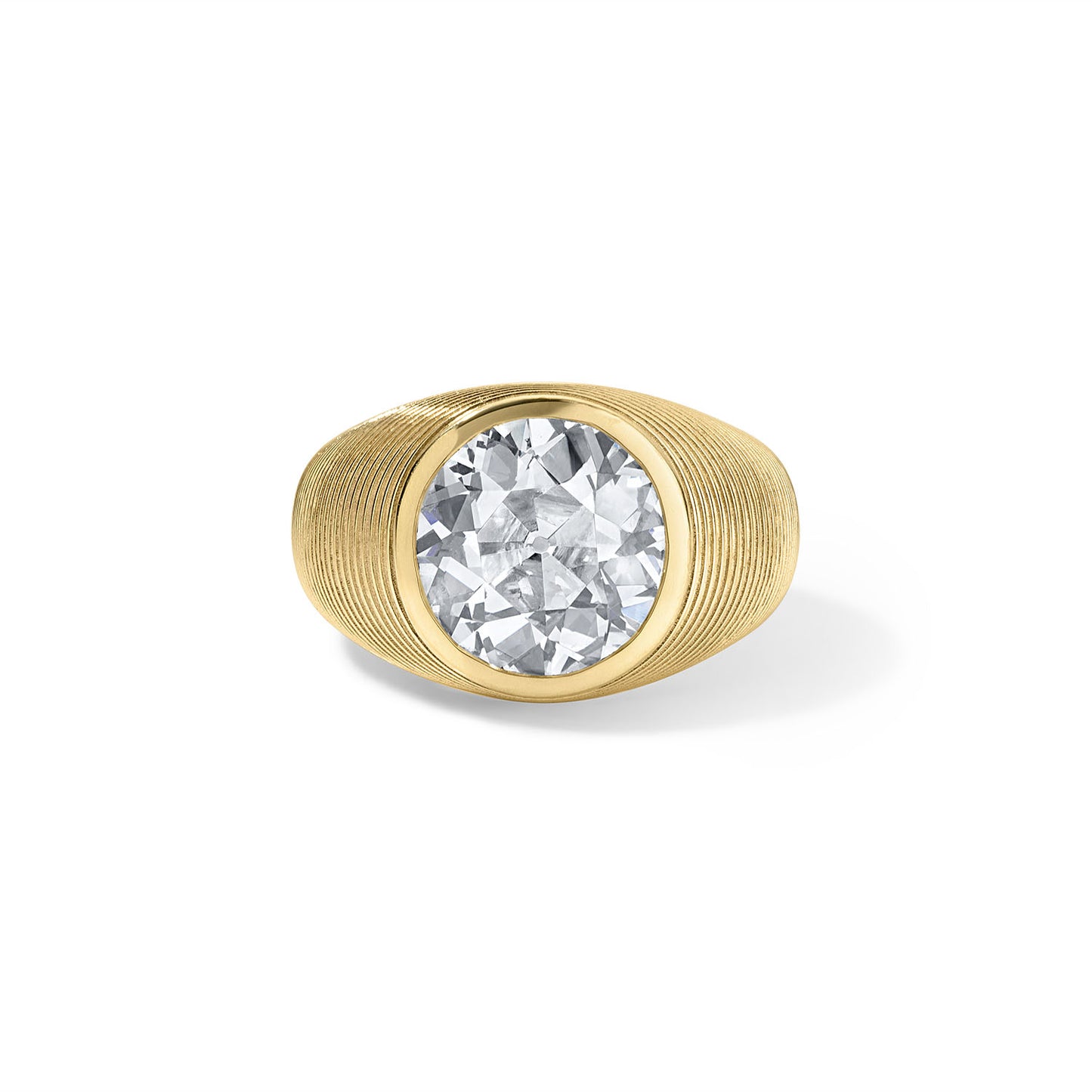 3.67ct Old European Diamond Cymbal Pinky Ring