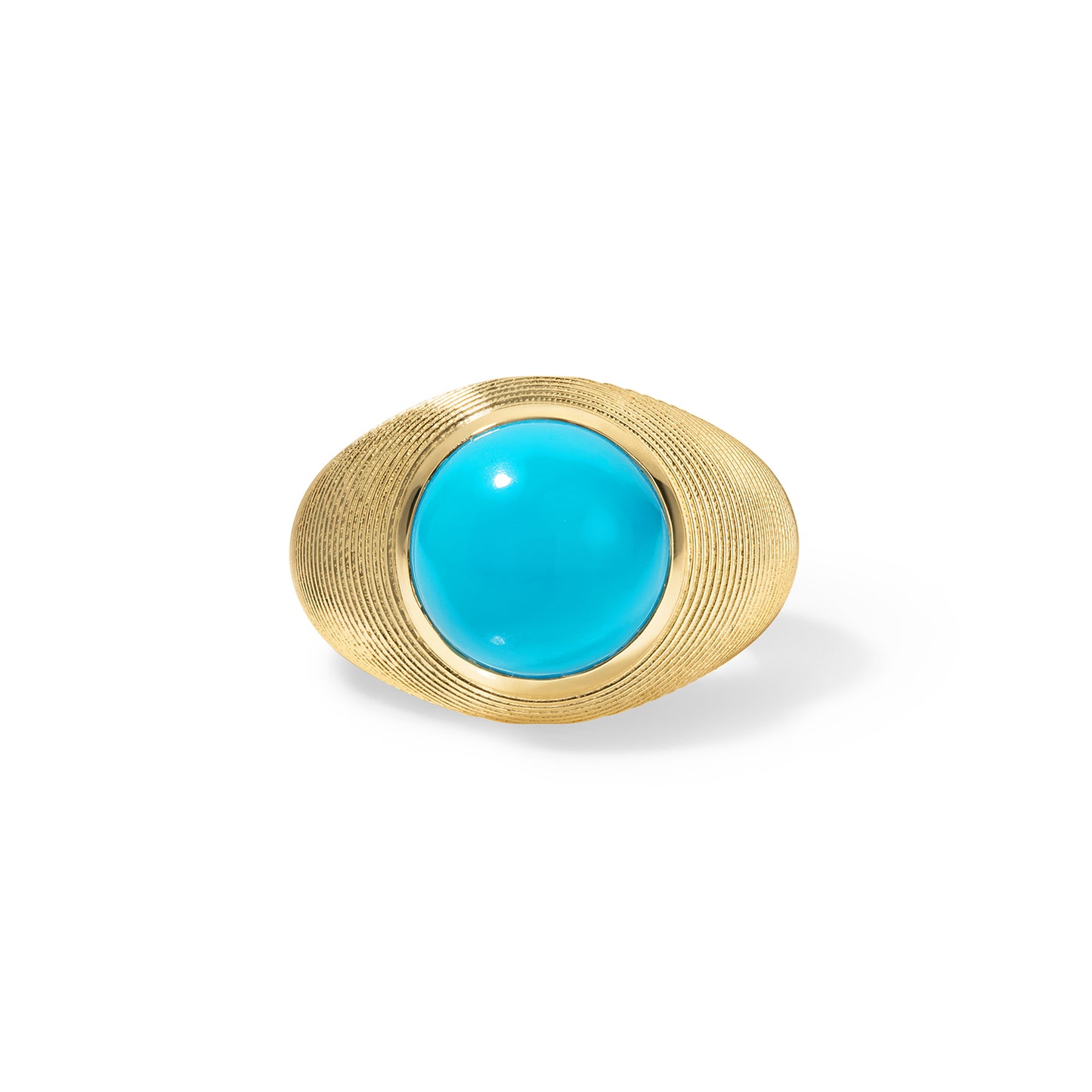 3.80ct Turquoise Cymbal Pinky Ring