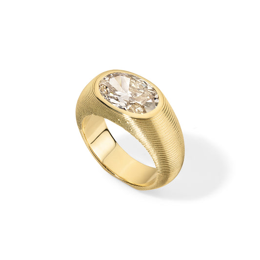 3.53ct Oval Diamond Cymbal Ring