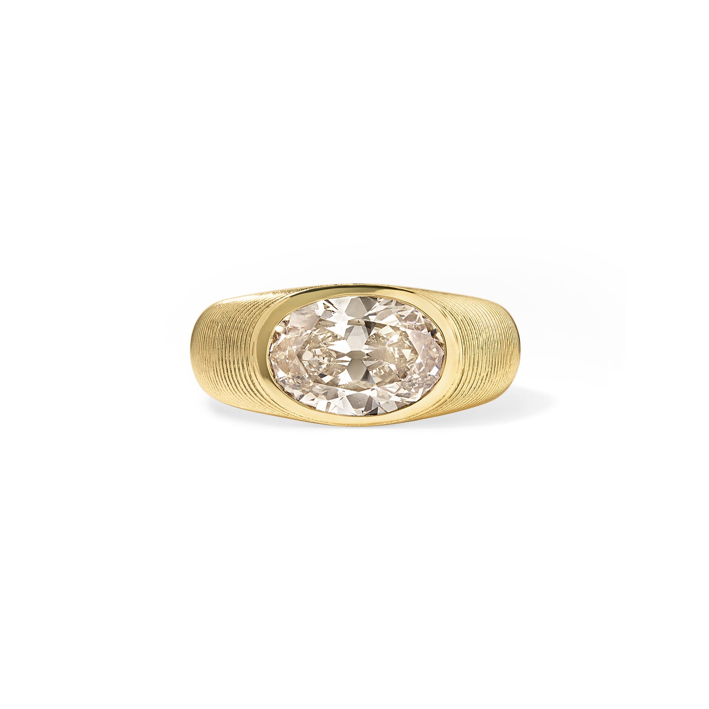 3.53ct Oval Diamond Cymbal Ring