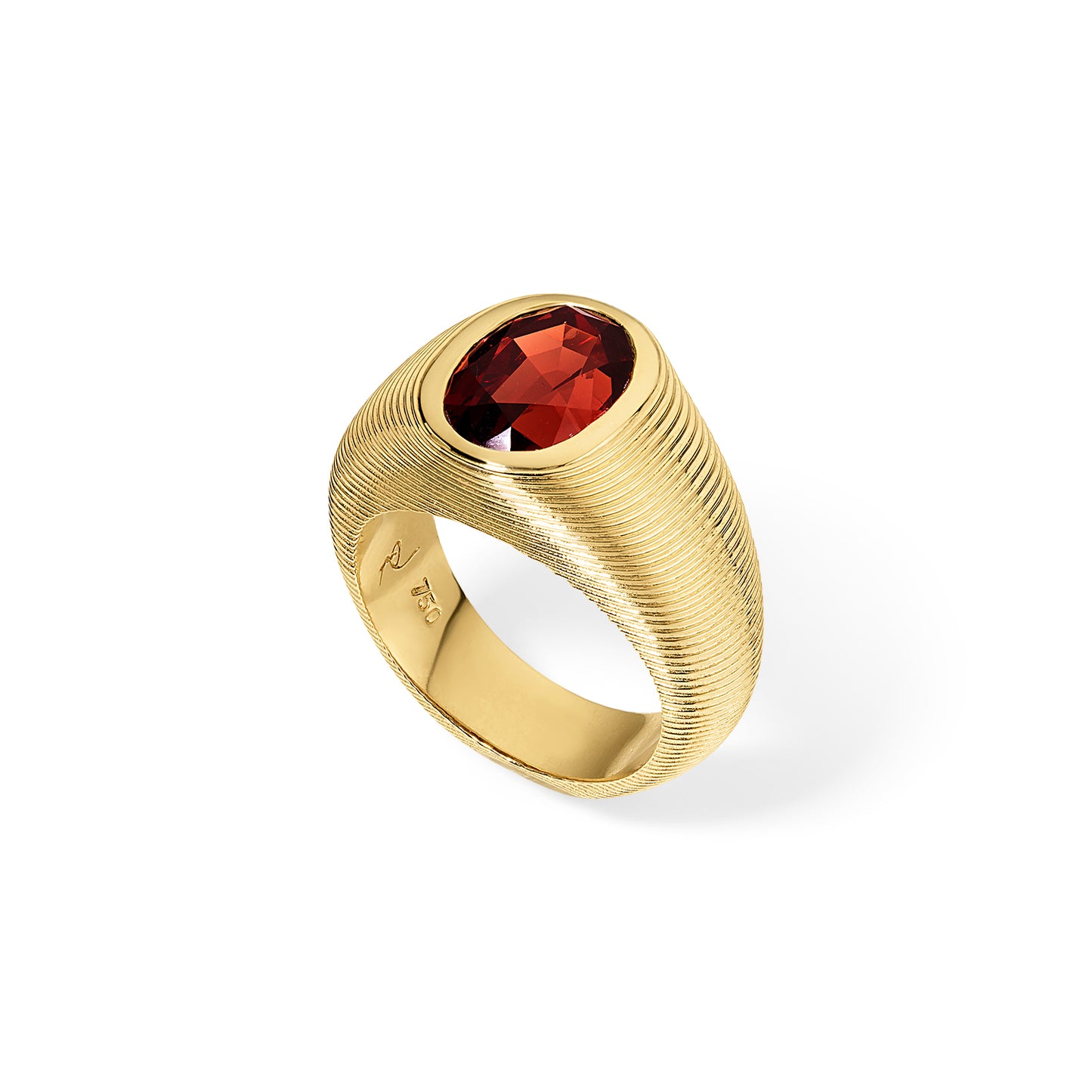 Cymbal Ring 4.96ct Malaya Garnet