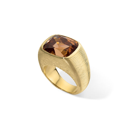 14.77ct Imperial Zircon Cushion Cymbal Ring