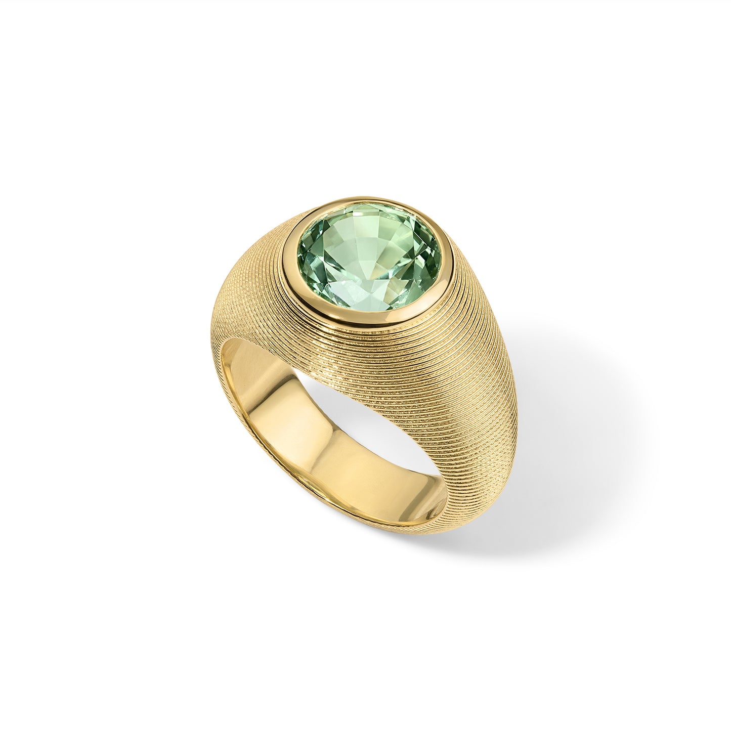 4.01ct Mint Tourmaline Cymbal Ring