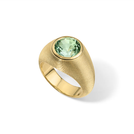 4.01ct Mint Tourmaline Cymbal Ring