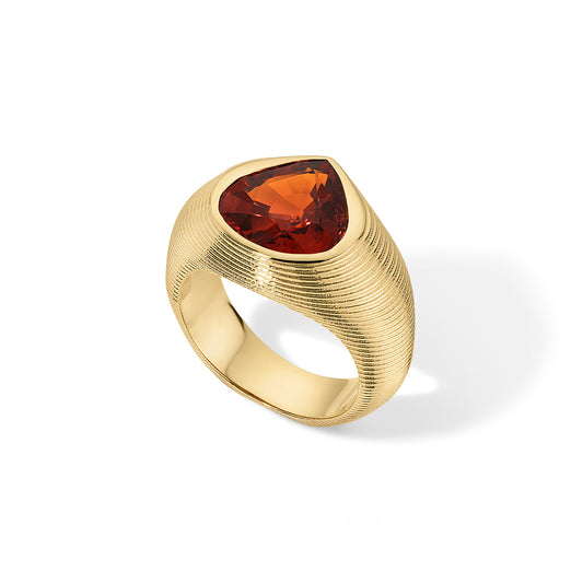 Cymbal Ring 5.80ct Spessartite Garnet Pear