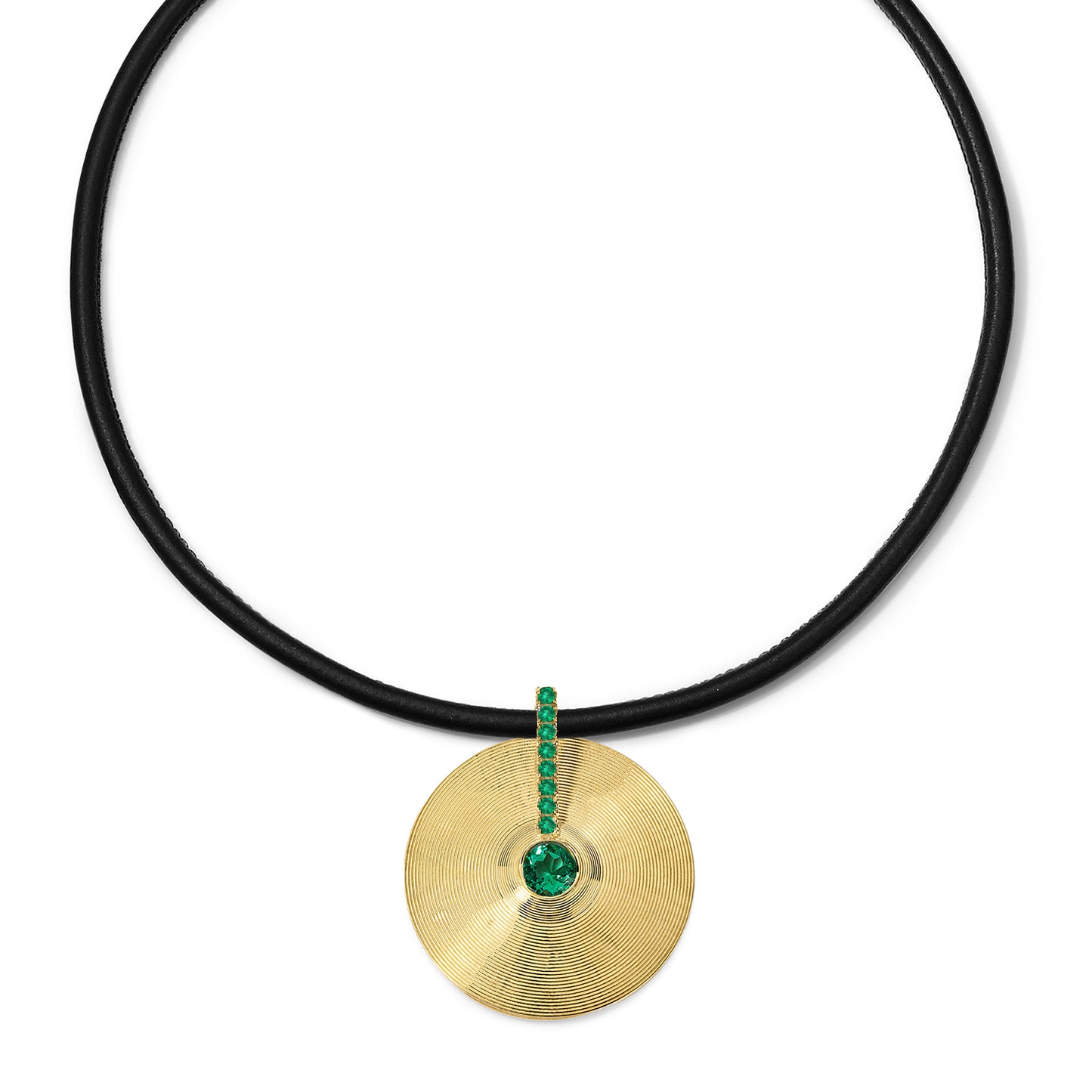 Medium Cymbal Pendant - Emerald