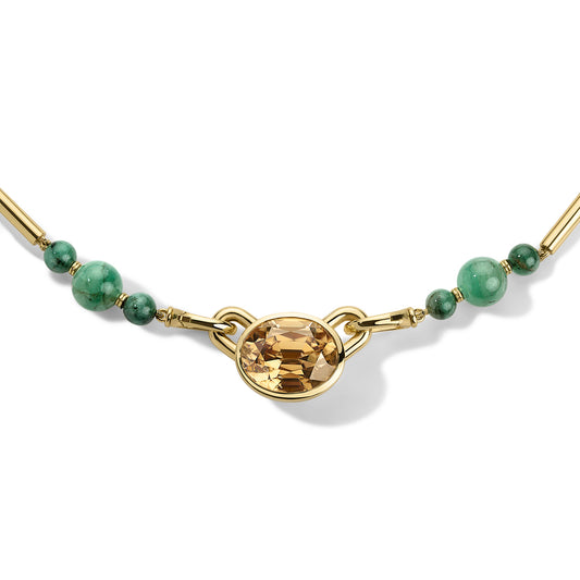 Gilda Stick Chain with Champagne Zircon Atha Center Piece