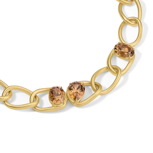 Form Collar 35.22tcw Champagne Zircon