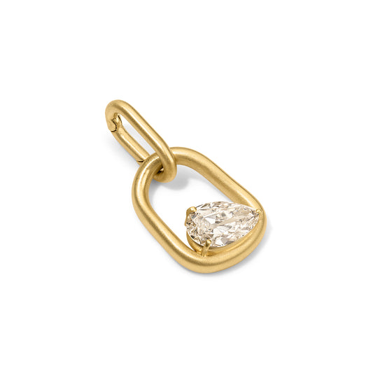 Form Pendant 3.42ct Antique Pear Diamond