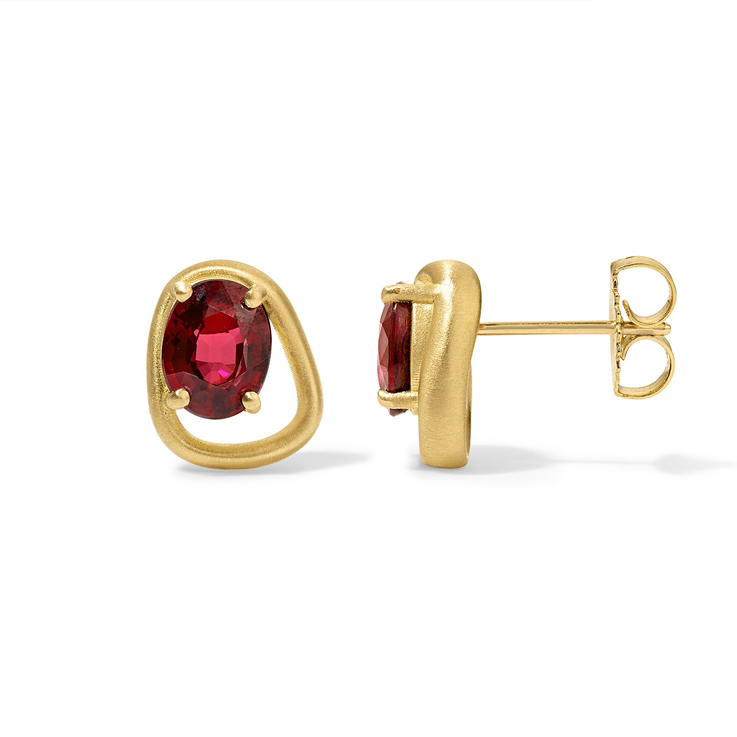 Form Studs 2.83tcw Ruby Ovals