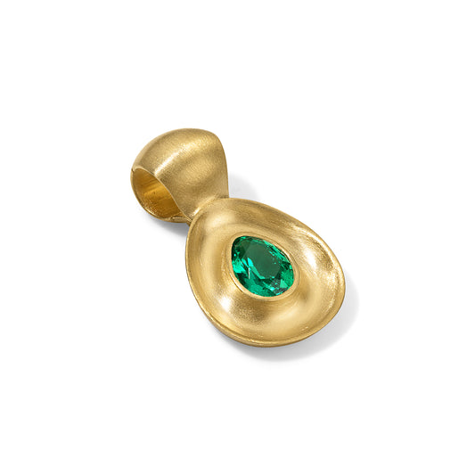 0.90ct Emerald Gong Pendant