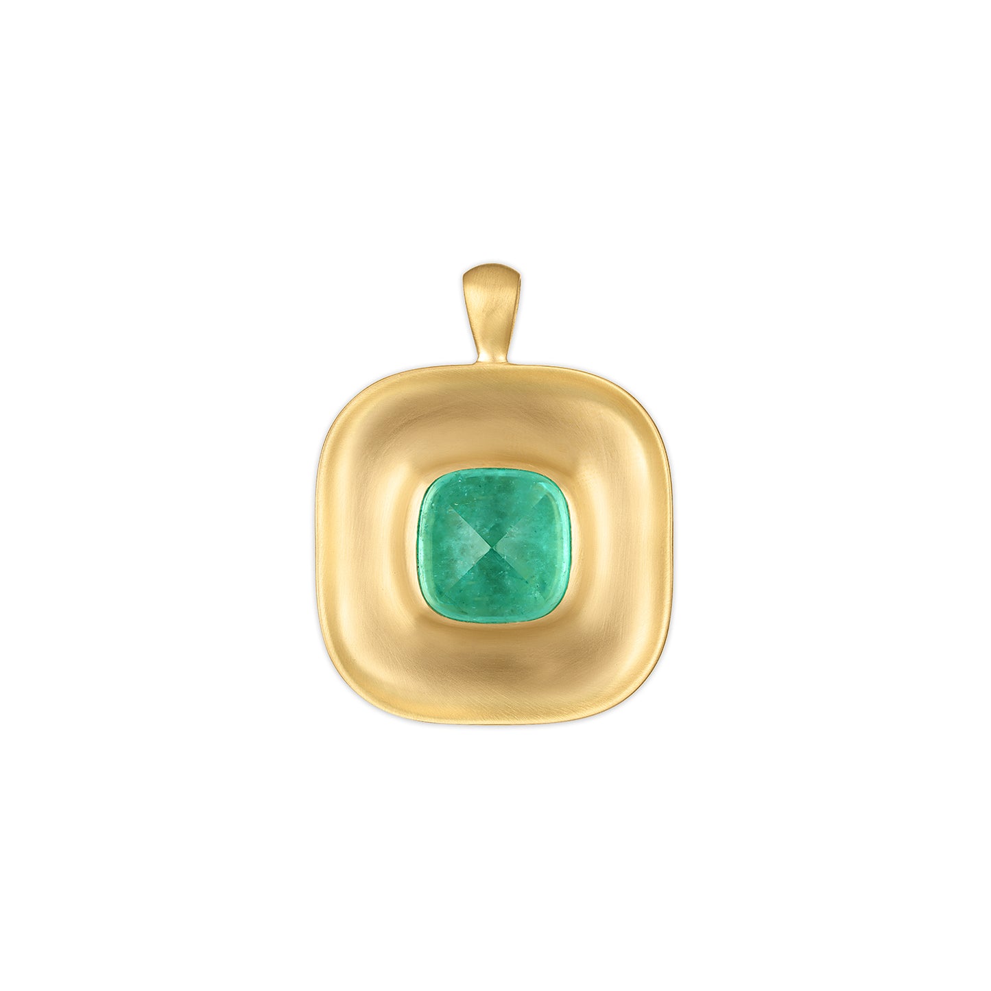 23.00ct Emerald Sugarloaf Cabochon Gong Pendant