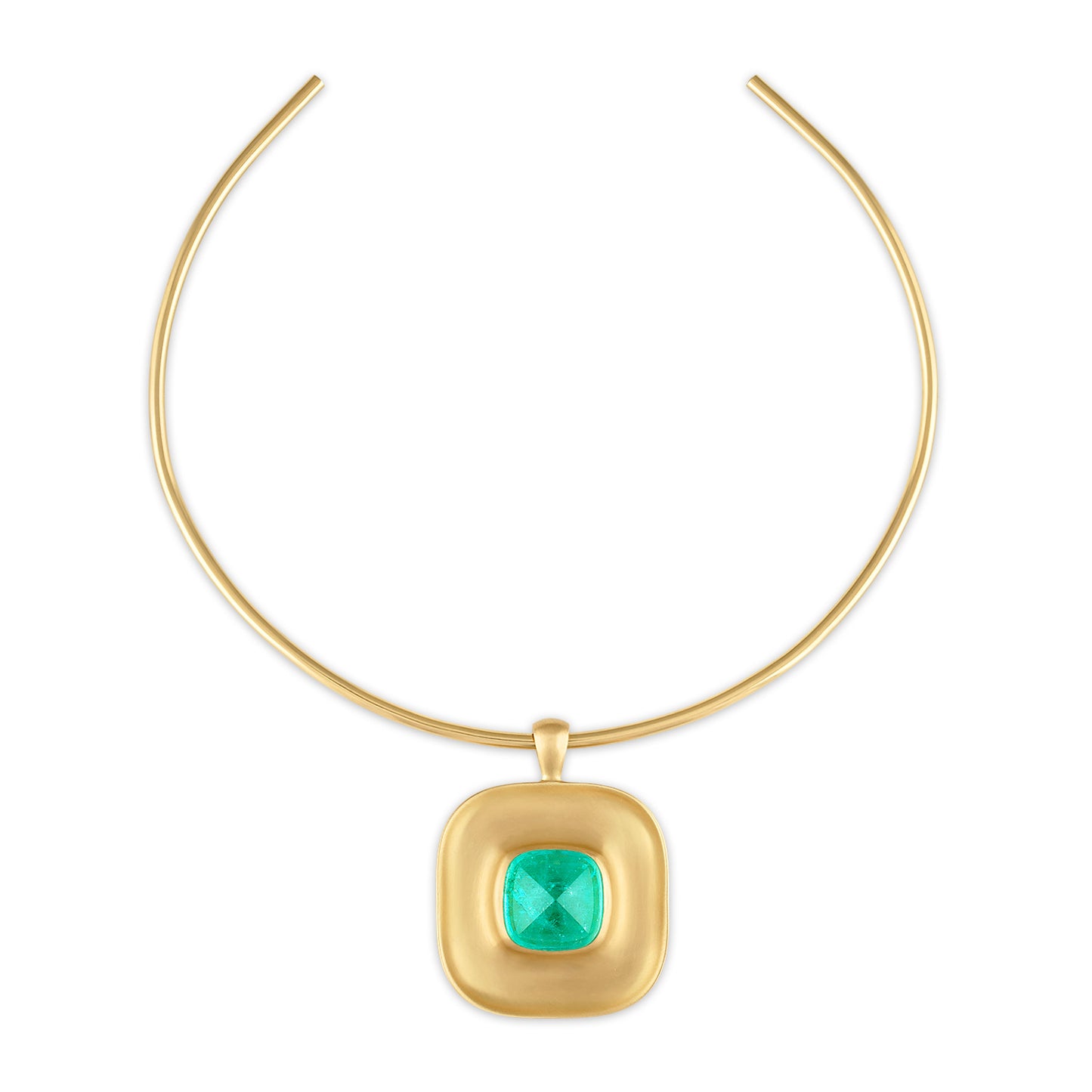 23.00ct Emerald Sugarloaf Cabochon Gong Pendant