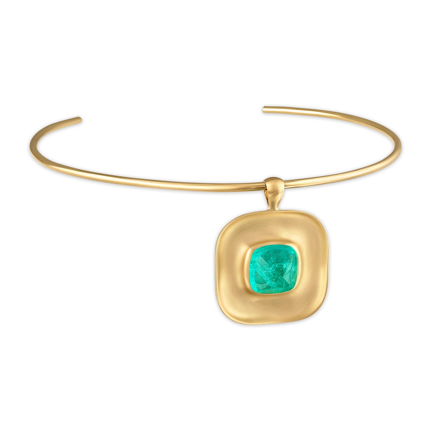 23.00ct Emerald Sugarloaf Cabochon Gong Pendant