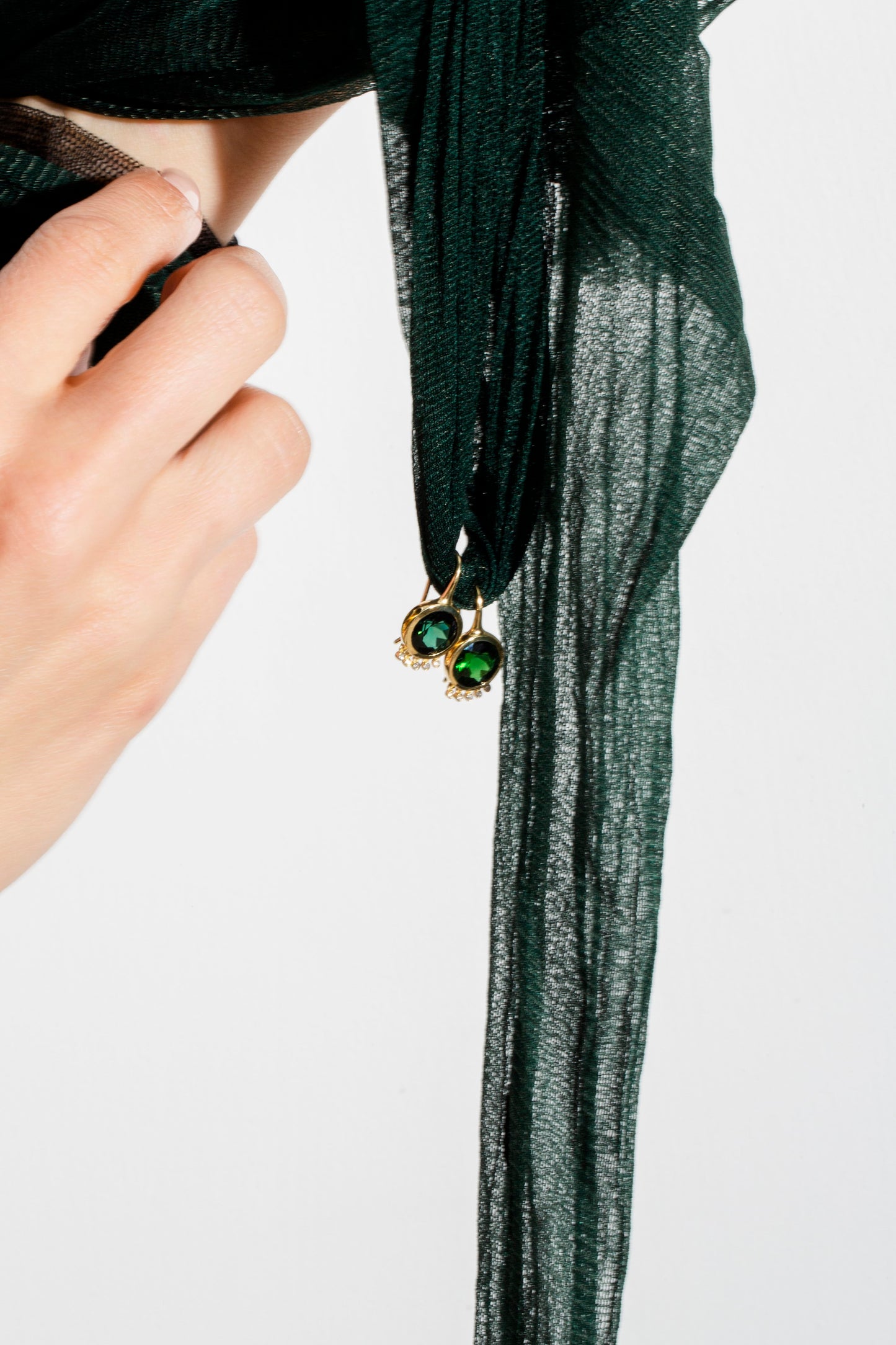 Tennessee Round Earrings in Tourmaline