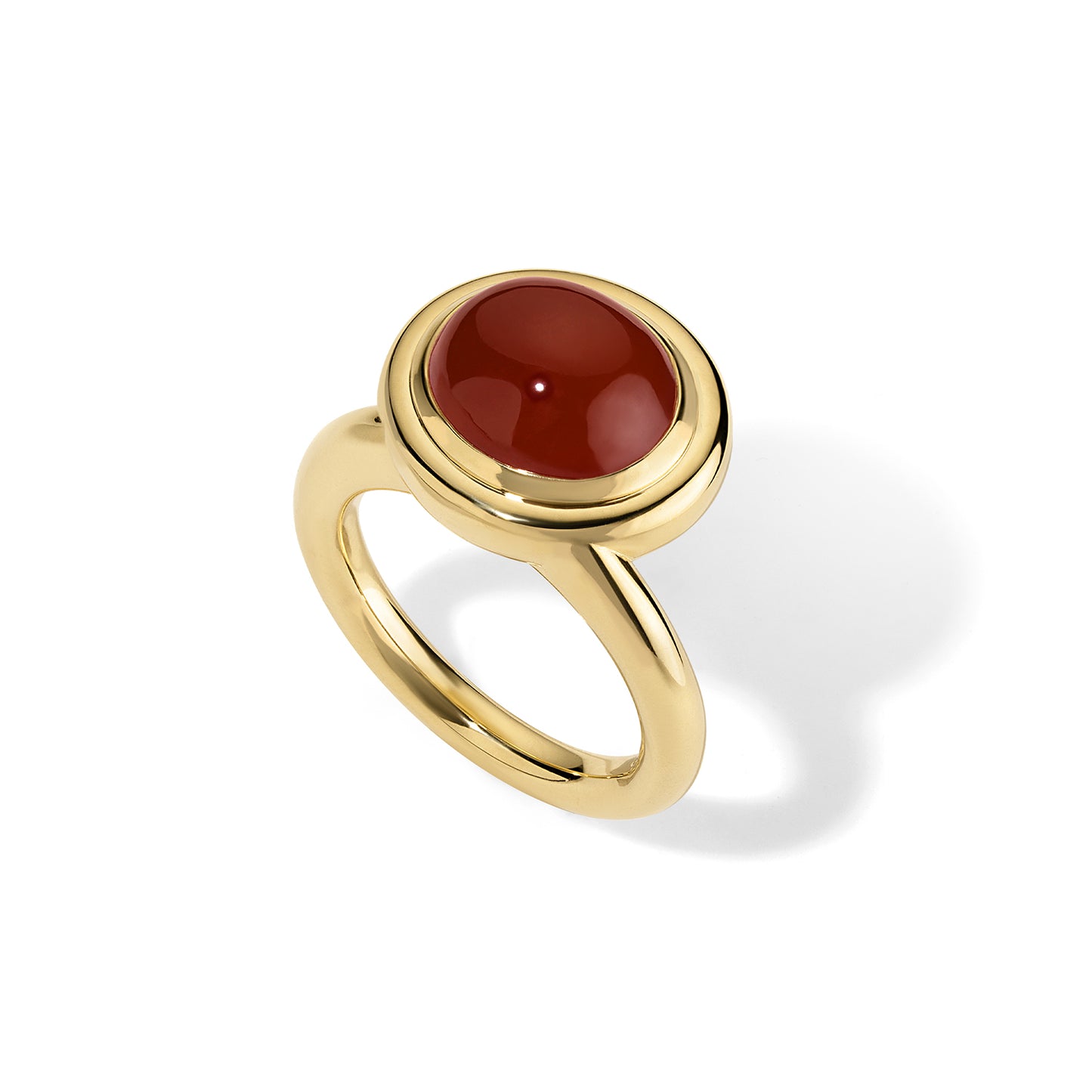 4.80ct Red Carnelian Oval Josephine Ring