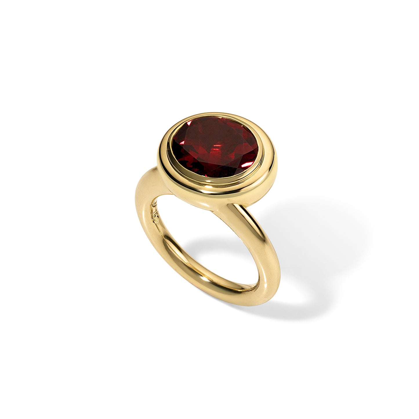 5.35ct Red Garnet Oval Josephine Ring