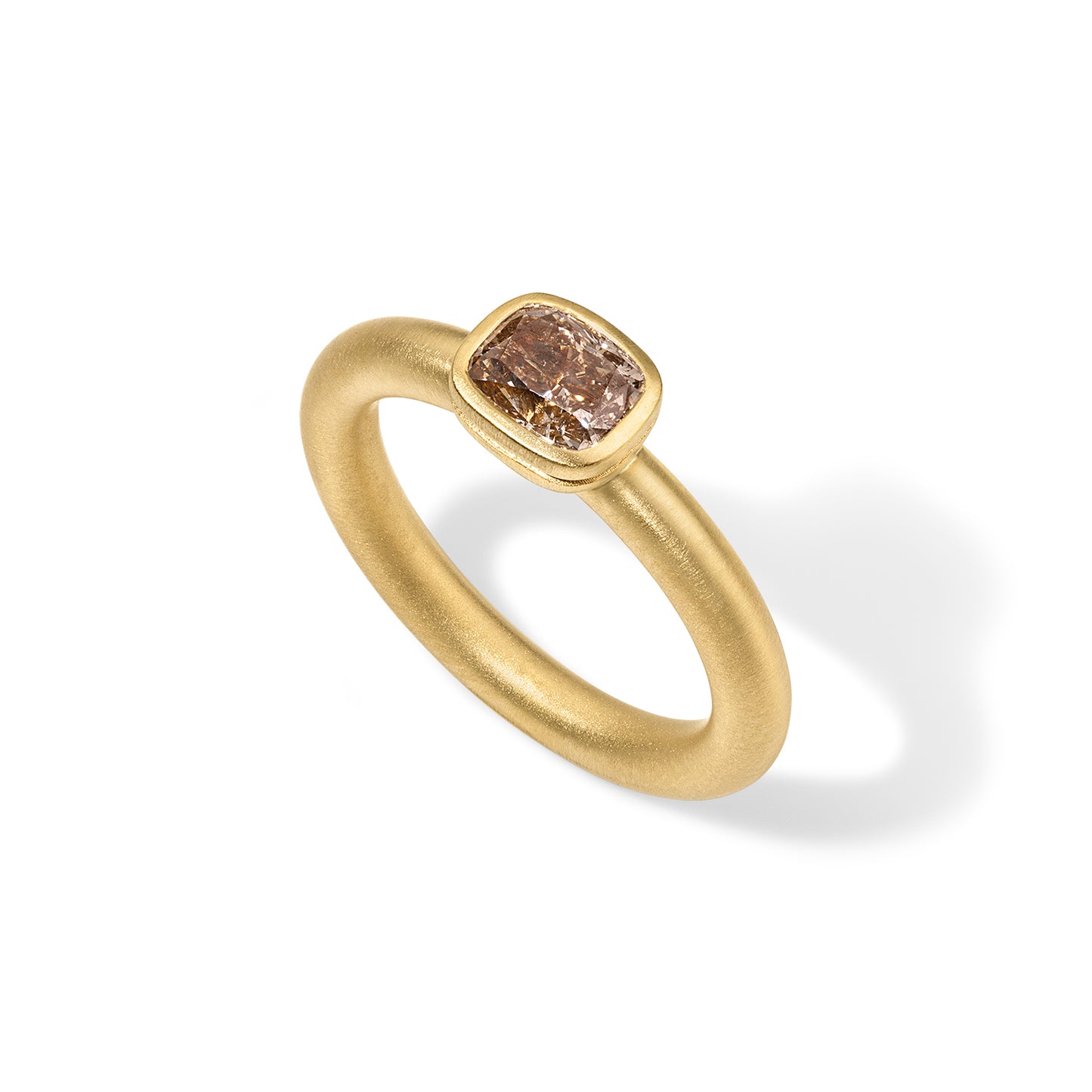 Lady Ring 0.95ct Champagne Cushion Diamond