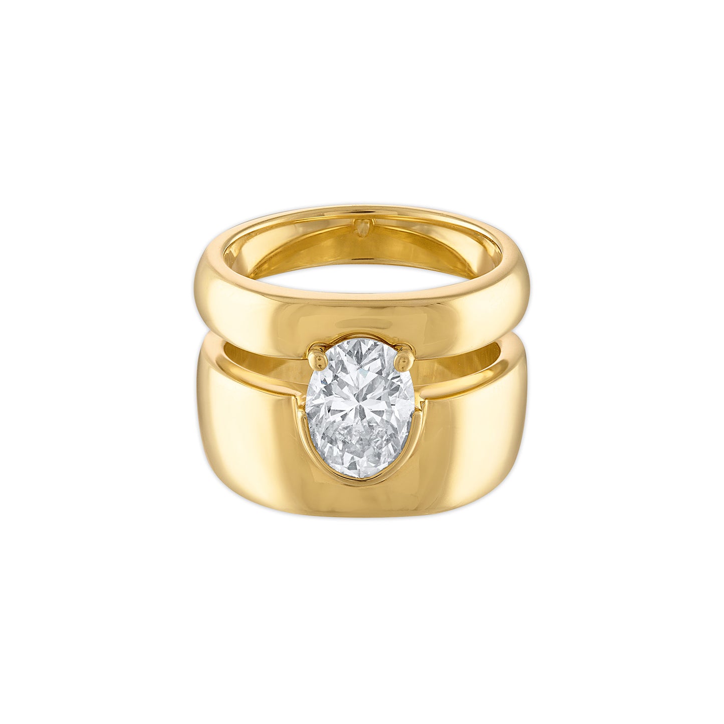 1.80ct Antique Oval Diamond Markie Ring