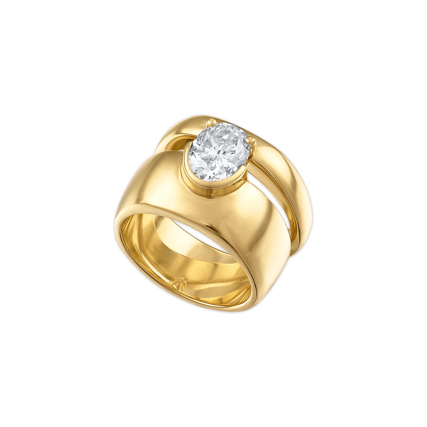 1.80ct Antique Oval Diamond Markie Ring