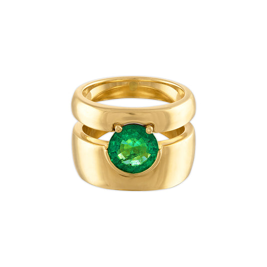 1.85ct Round Emerald Markie Ring
