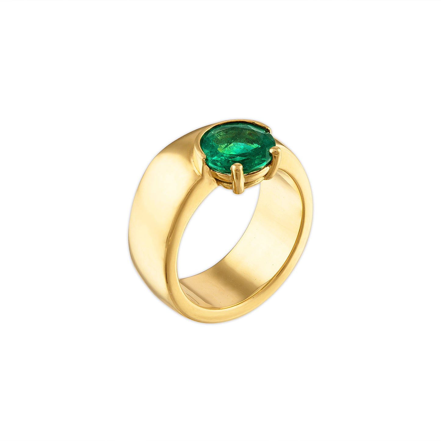 1.85ct Round Emerald Markie Ring