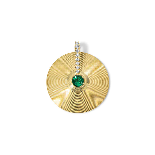 Medium Cymbal Pendant - Emerald