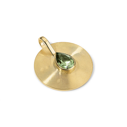 Cymbal Pendant Medium 5.37ct Mint Tourmaline Pear