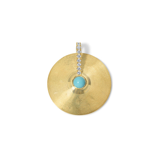 Medium Cymbal Pendant - Turquoise
