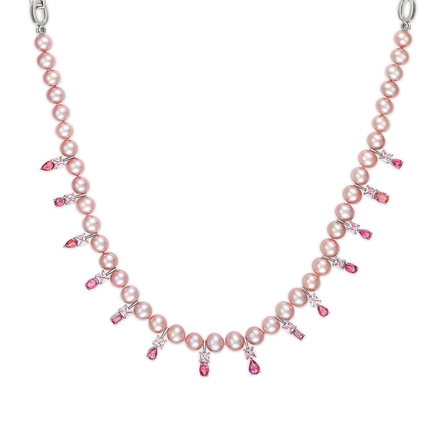 15.44ct Padparadscha Sapphire and Freshwater Pearl Nina Necklace