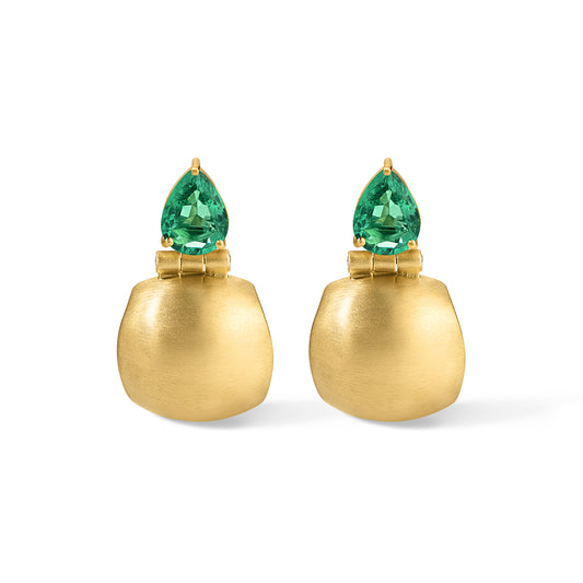Rollins Earrings 2.93tcw Emerald Pears