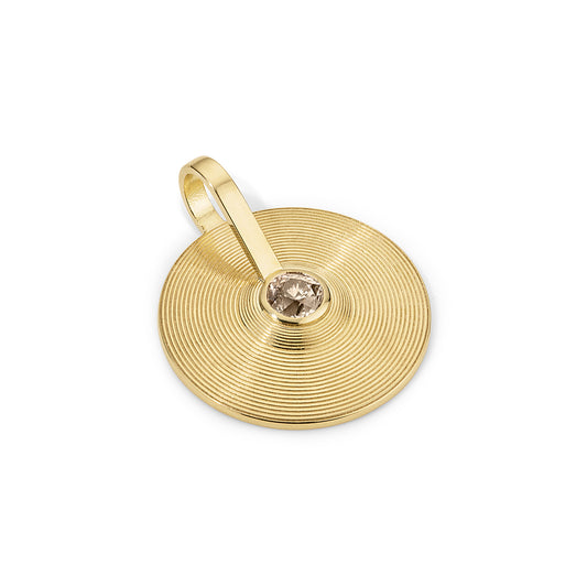 Small Cymbal Pendant - Champagne Diamond
