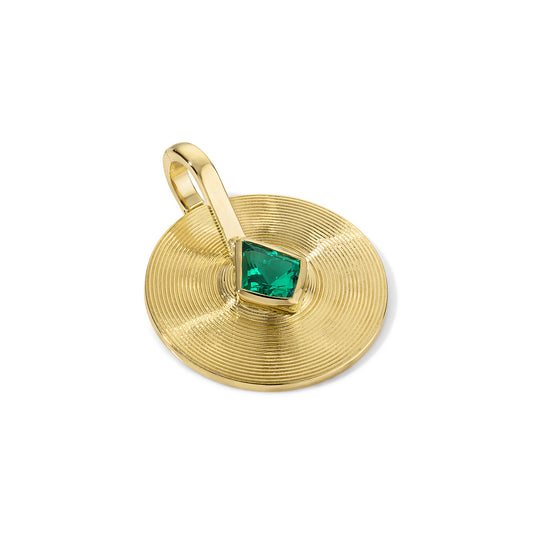 0.95ct Emerald Kite Small Cymbal Pendant