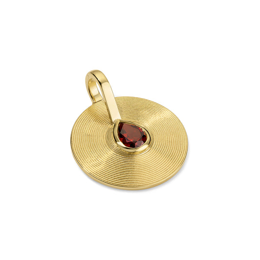 1.30ct Red Garnet Small Cymbal Pendant