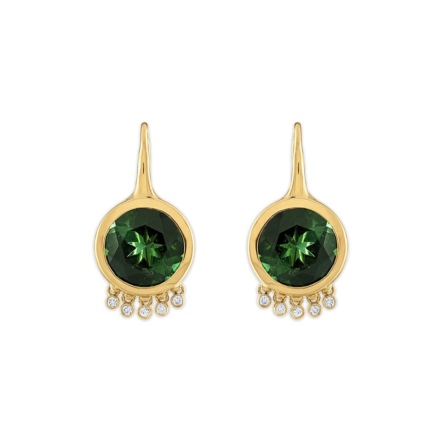 Tennessee Round Earrings in Tourmaline