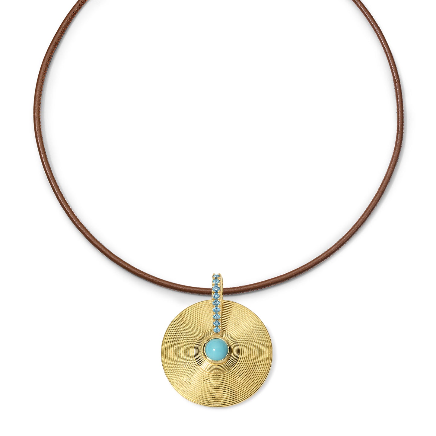 Small Cymbal Pendant - Turquoise