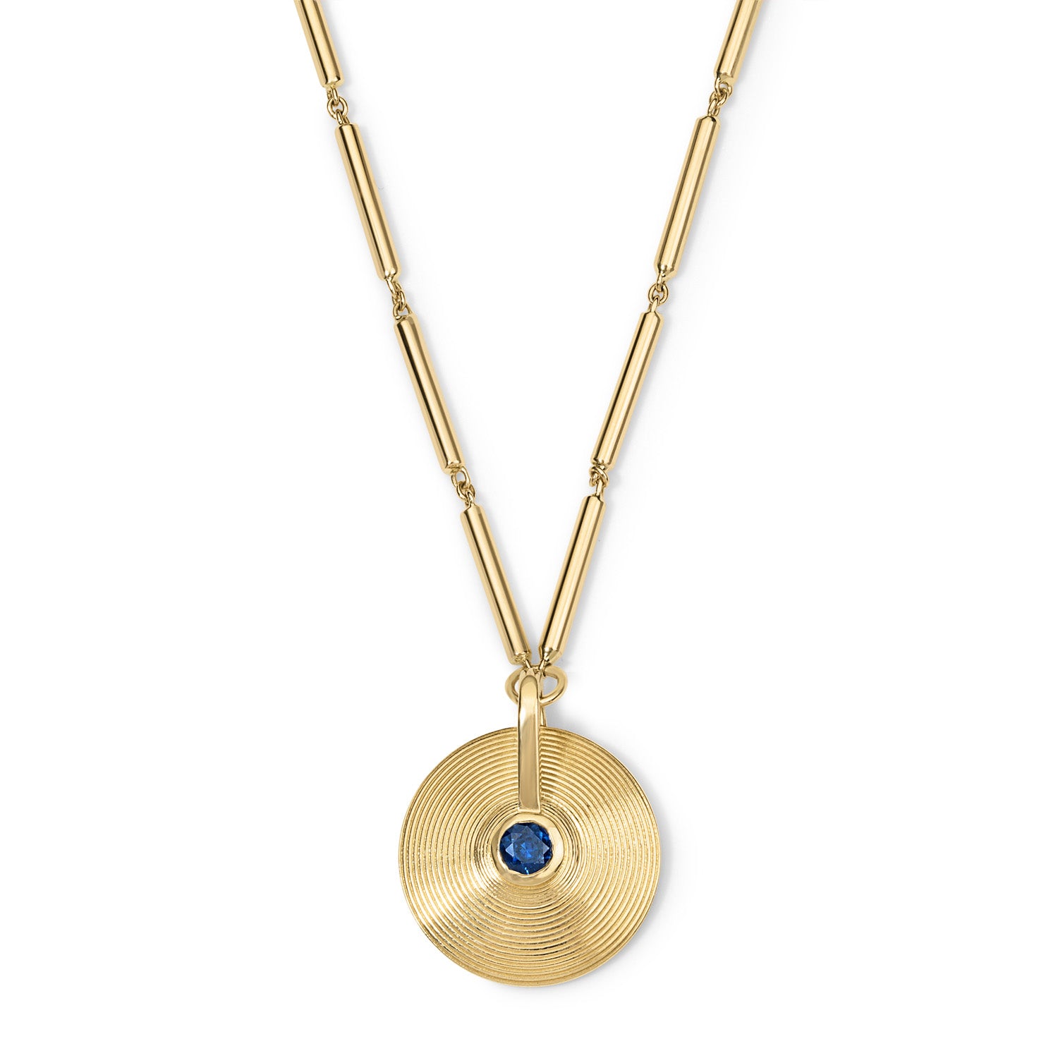 アクセサリー r Plus Pendant XS Cymbal Pendant - Sapphire – Jade Ruzzo