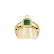 Lady Comb Necklace Green Tourmaline Sugarloaf