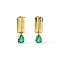 Anna Drop Huggies 1.10tcw Emerald Pears