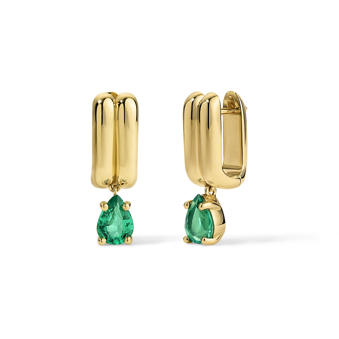 Anna Drop Huggies 1.10tcw Emerald Pears