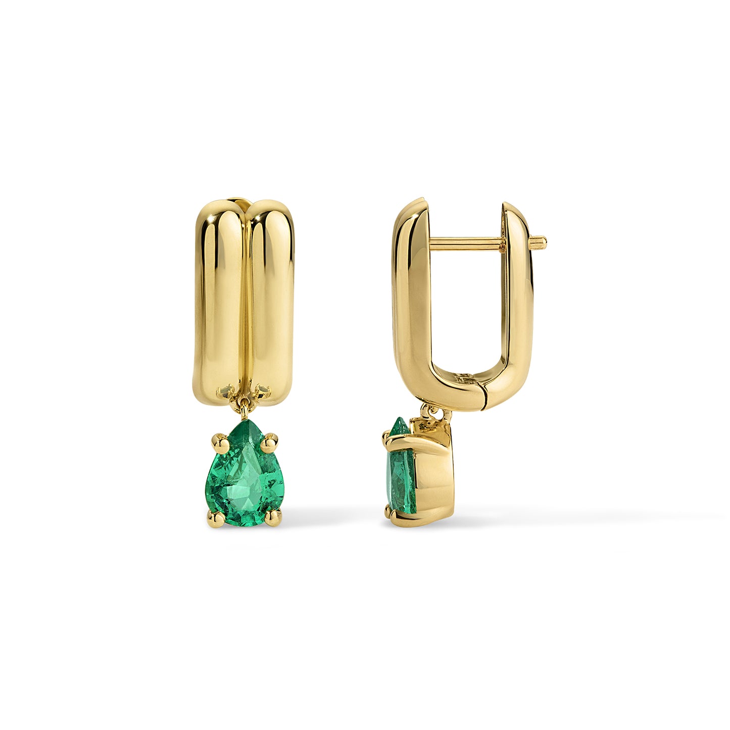 Anna Drop Huggies 1.10tcw Emerald Pears