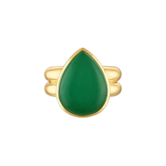 12.20ct Jade Pear Anna Ring
