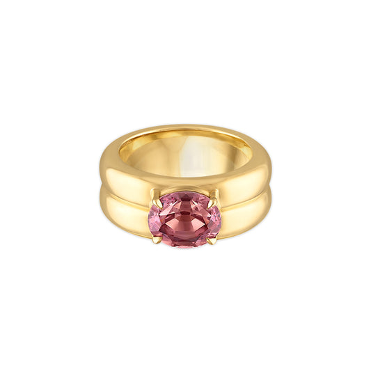 3.48ct Malaya Garnet Oval Anna Ring